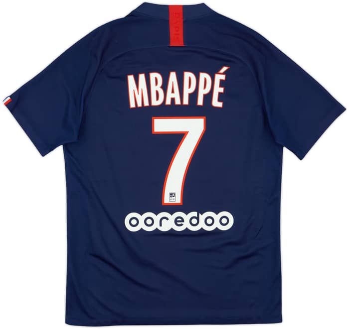 2019-20 Paris Saint-Germain Home Shirt Mbappe #7 - 7/10 - (M)
