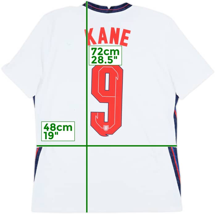 2020-22 England Authentic Home Shirt Kane #9 - 7/10 - (M)