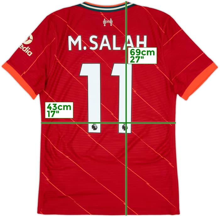 2021-22 Liverpool Authentic Home Shirt M.Salah #11 - 10/10 - (S)
