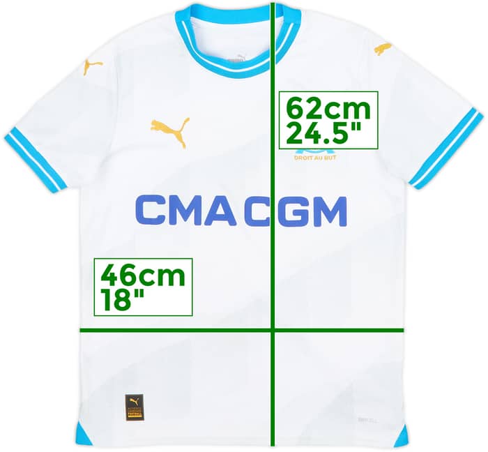 2023-24 Olympique Marseille Home Shirt - 8/10 - (L.Boys)