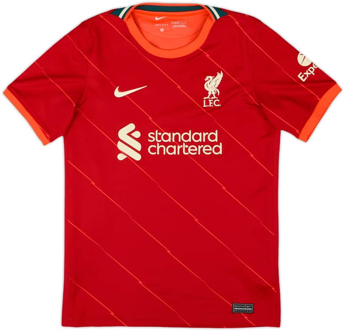 2021-22 Liverpool Home Shirt - 10/10 - (L.Boys)
