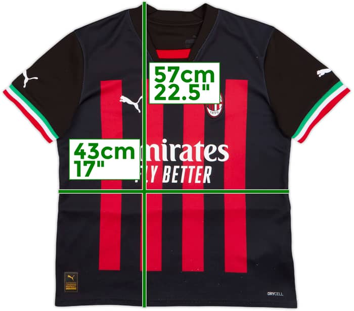 2022-23 AC Milan Home Shirt - 8/10 - (M.Boys)