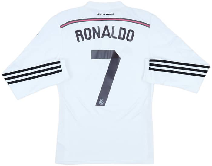 2014-15 Real Madrid Home L/S Shirt Ronaldo #7 - 8/10 - (S)