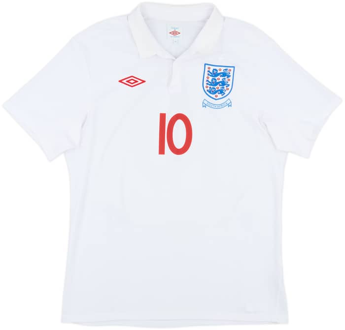 2009-10 England 'South Africa' Home Shirt Rooney #10 - 10/10 - (L)