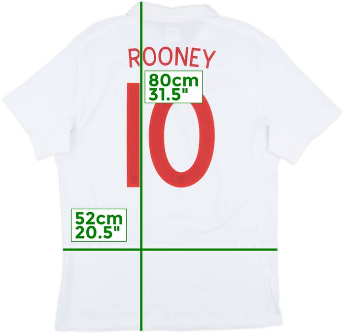 2009-10 England 'South Africa' Home Shirt Rooney #10 - 10/10 - (L)