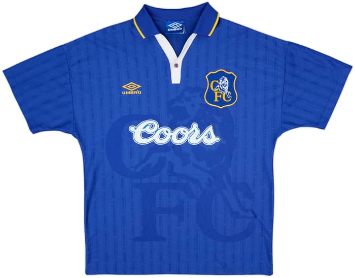1995-97 Chelsea Home Shirt Zola #25 - 8/10 - (L)