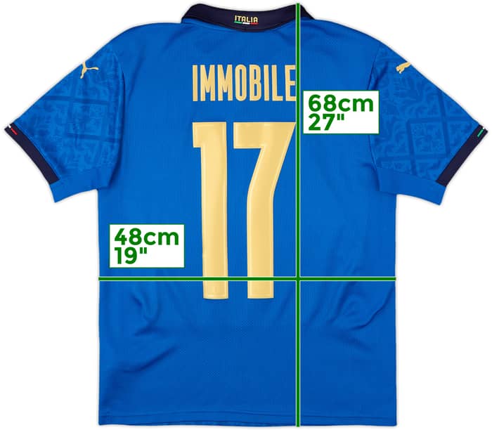 2020-21 Italy Home Shirt Immobile #17 - 9/10 - (S)
