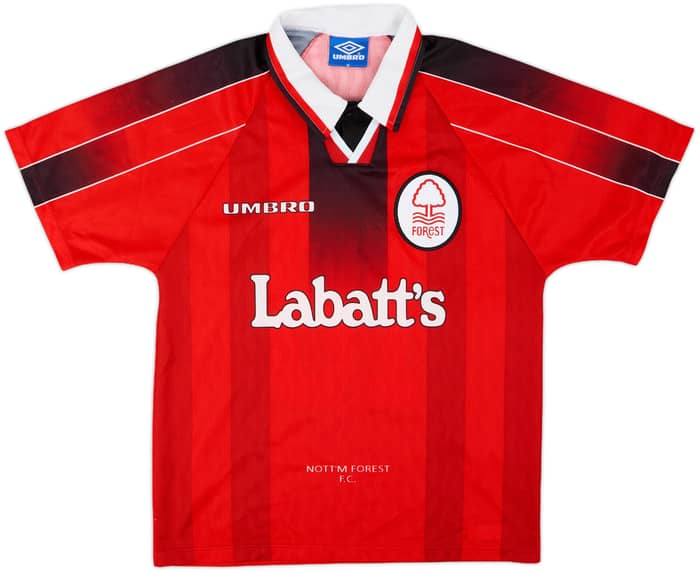 1996-97 Nottingham Forest Home Shirt Haaland #18 - 9/10 - (M)