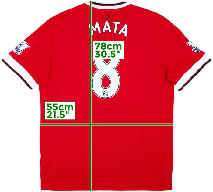 2014-15 Manchester United Home Shirt Mata #8 - 8/10 - (L)