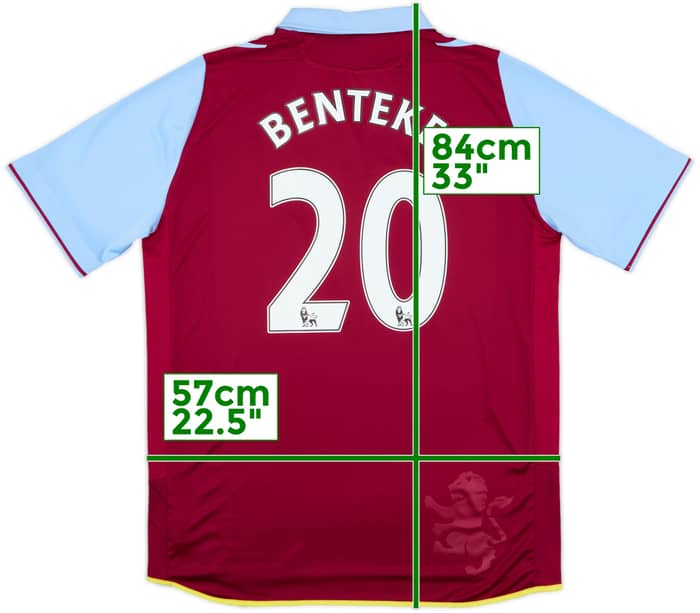 2012-13 Aston Villa Home Shirt Benteke #20 - 8/10 - (XL)