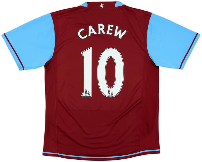 2007-08 Aston Villa Home Shirt Carew #10 - 9/10 - (M)