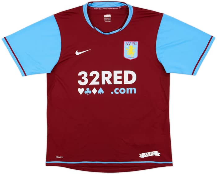 2007-08 Aston Villa Home Shirt Carew #10 - 9/10 - (M)