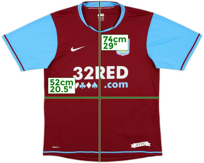 2007-08 Aston Villa Home Shirt Carew #10 - 9/10 - (M)