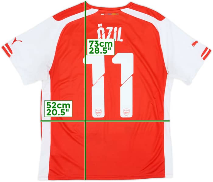 2014-15 Arsenal Home Shirt Ozil #11 - 6/10 - (L)