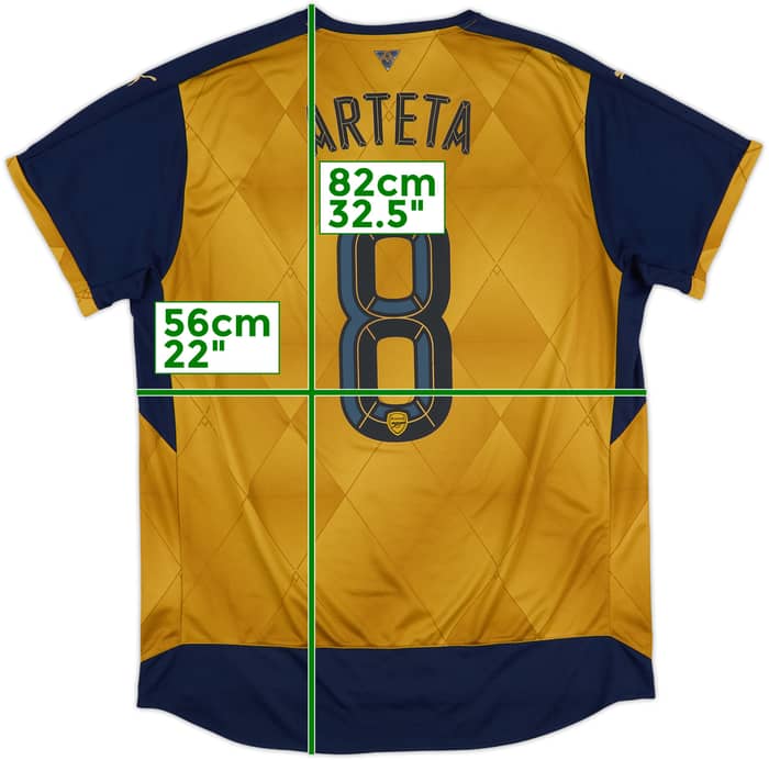 2015-16 Arsenal Away Shirt Arteta #8 - 6/10 - (L)