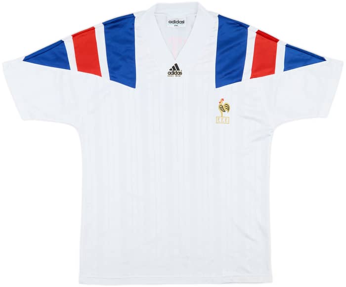 1992-94 France Away Shirt Cantona #18 - 7/10 - (XXL)