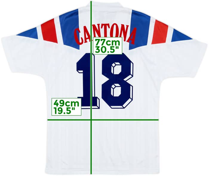 1992-94 France Away Shirt Cantona #18 - 7/10 - (XXL)