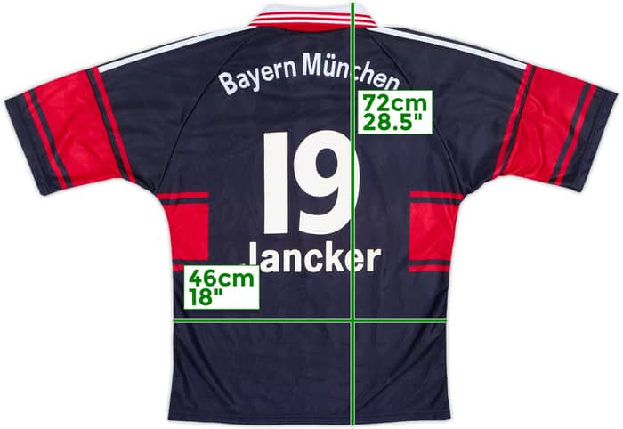 1997-99 Bayern Munich Home Shirt Jancker #19 - 8/10 - (S)