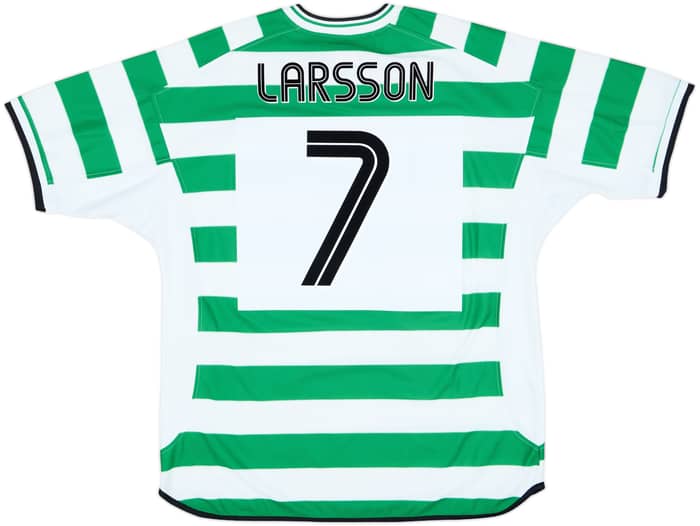 2001-03 Celtic Home Shirt Larsson #7 - 9/10 - (XXL)