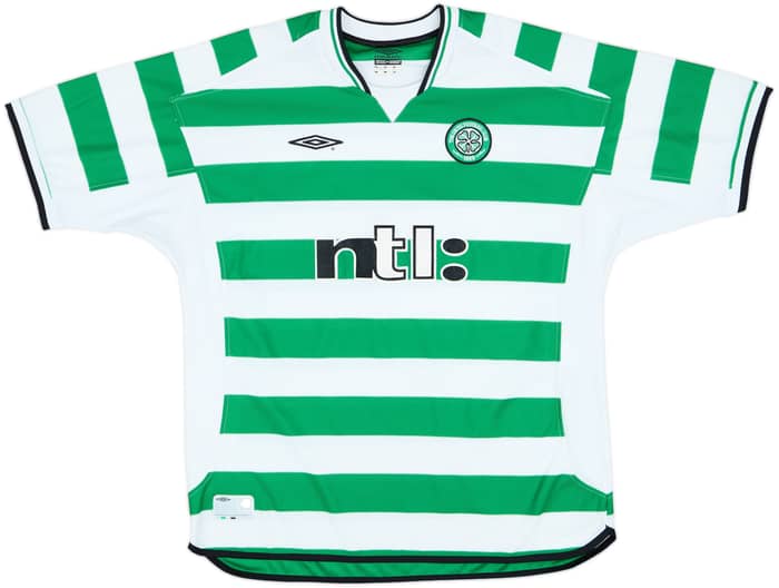 2001-03 Celtic Home Shirt Larsson #7 - 9/10 - (XXL)