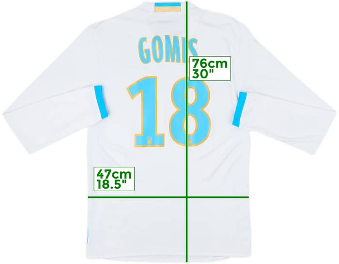 2016-17 Olympique Marseille Home L/S Shirt Gomis #18 - 7/10 - (S)
