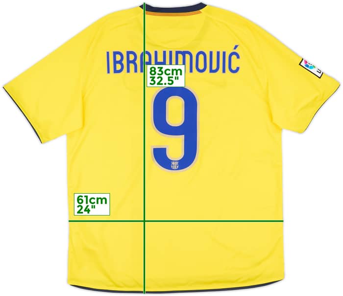 2008-10 Barcelona Away Shirt Ibrahimovic #9 - 9/10 - (XL)