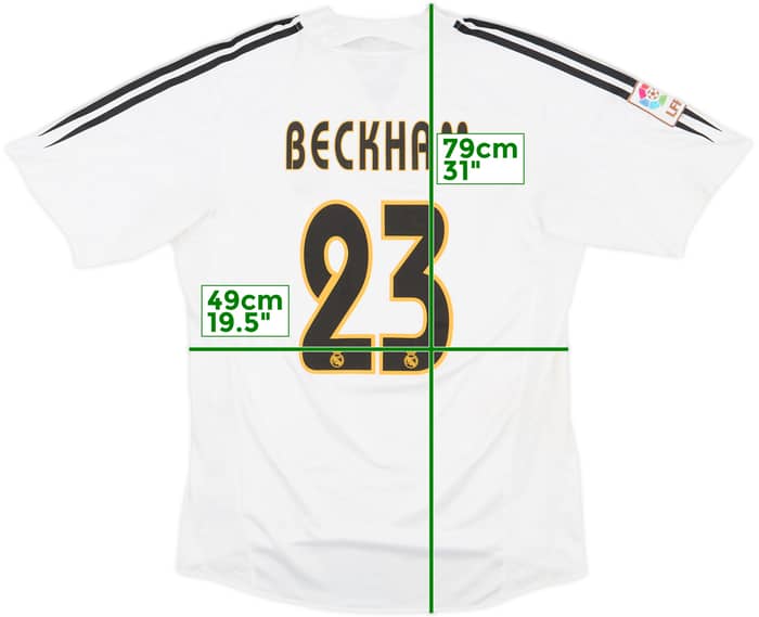 2004-05 Real Madrid Home Shirt Beckham #23 - 5/10 - (M)