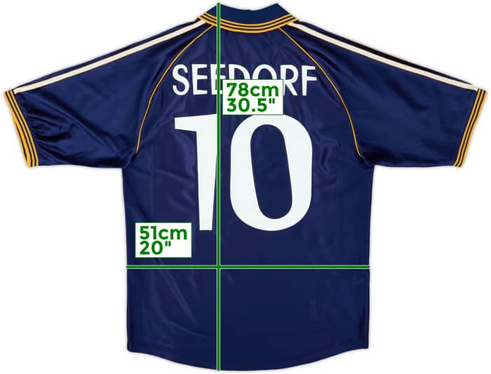 1998-99 Real Madrid Third Shirt Seedorf #10 - 8/10 - (M)