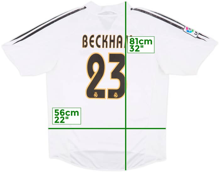2004-05 Real Madrid Home Shirt Beckham #23 - 6/10 - (L)