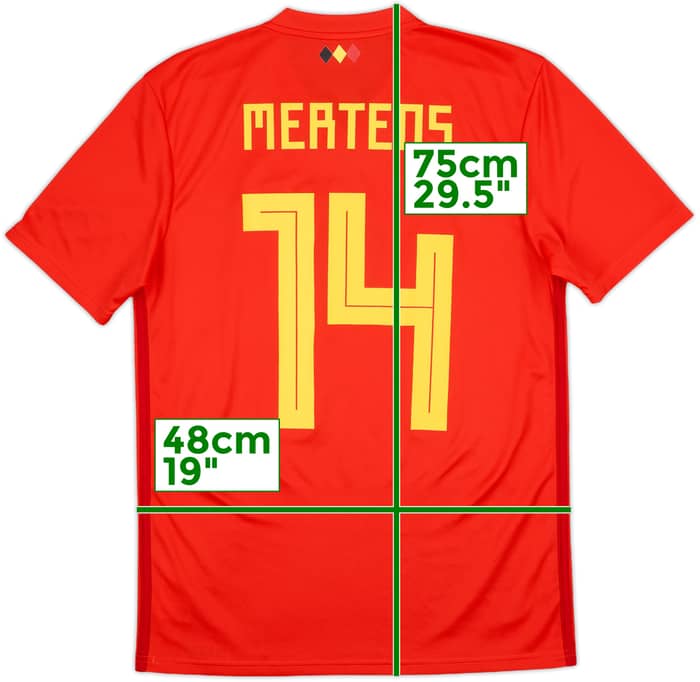 2018-19 Belgium Home Shirt Mertens #14 - 10/10 - (S)