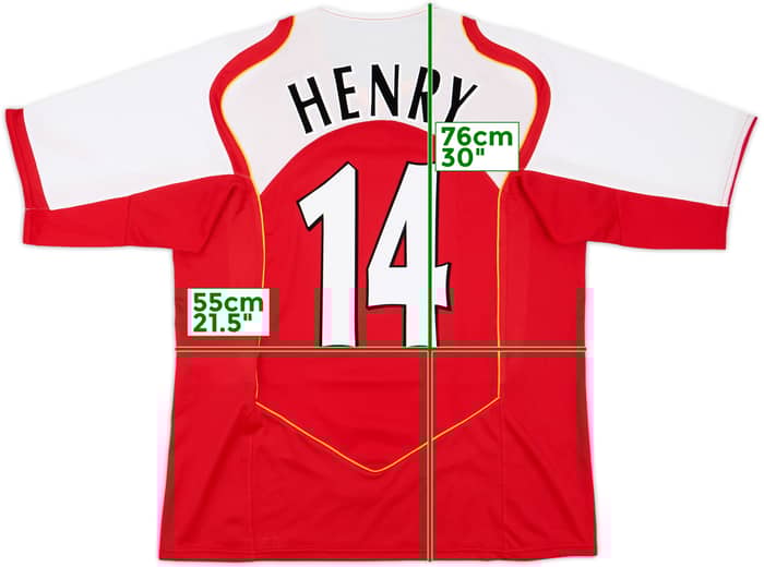 2004-05 Arsenal Home Shirt Henry #14 - 8/10 - (L)