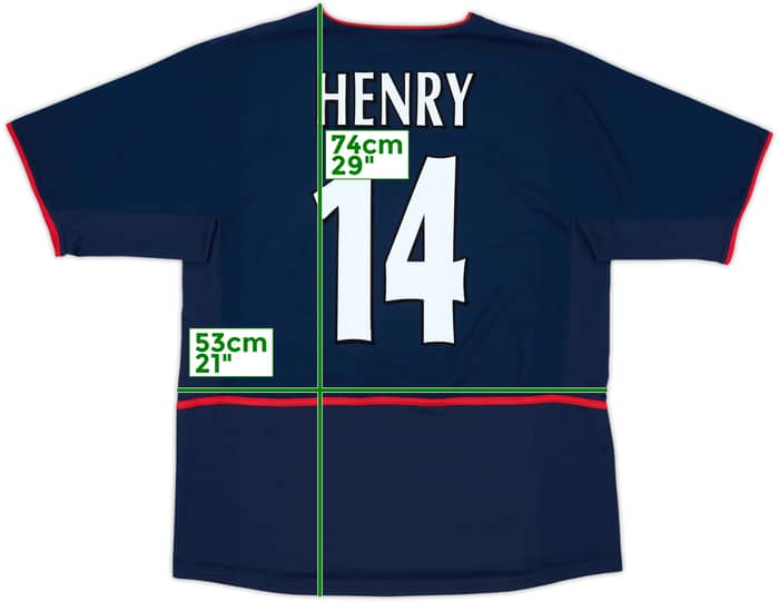 2002-04 Arsenal Away Shirt Henry #14 - 8/10 - (L)