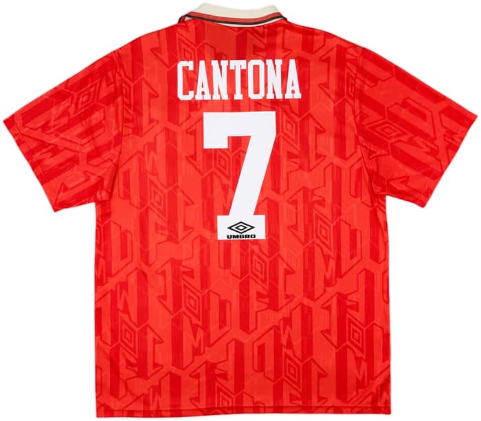 1992-94 Manchester United Home Shirt Cantona #7 - 6/10 - (XL)