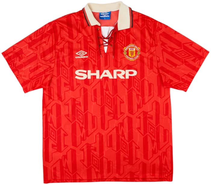 1992-94 Manchester United Home Shirt Cantona #7 - 6/10 - (XL)