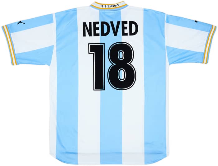 1999-00 Lazio European Home Shirt Nedved #18 - 8/10 - (XXL)