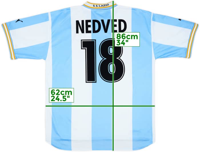 1999-00 Lazio European Home Shirt Nedved #18 - 8/10 - (XXL)