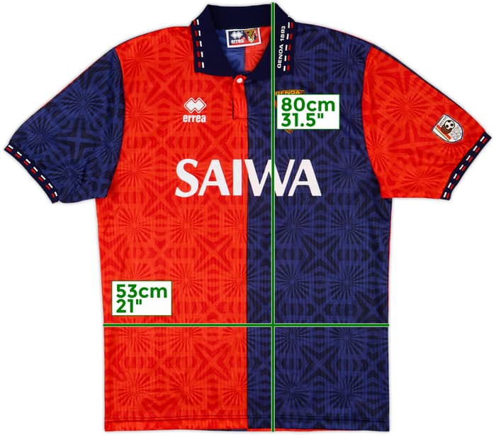1992-94 Genoa Home Shirt - 9/10 - (L)