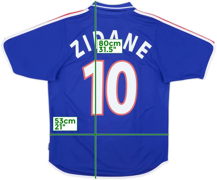 2000-02 France Home Shirt Zidane #10 - 9/10 - (M)