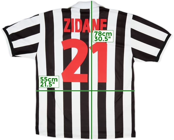 1998-99 Juventus Home Shirt Zidane #21 - 8/10 - (L)