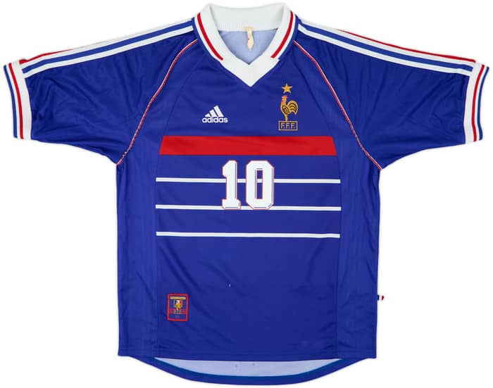 1998-00 France Home Shirt Zidane #10 - 6/10 - (M)