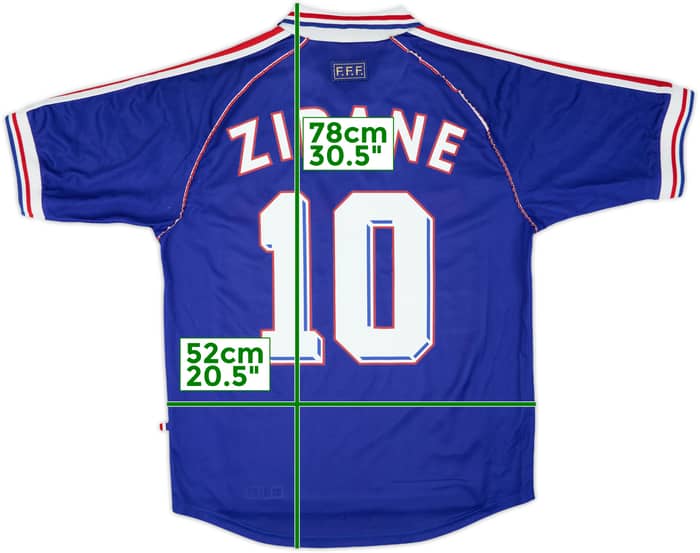 1998-00 France Home Shirt Zidane #10 - 6/10 - (M)