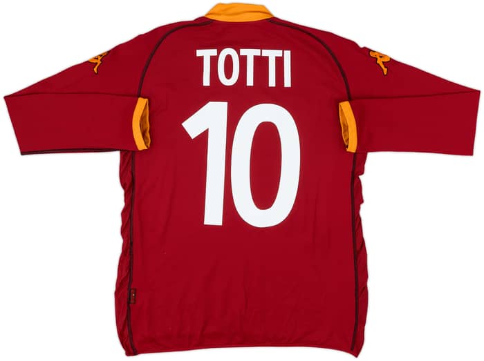 2002-03 Roma Home L/S Shirt Totti #10 - 7/10 - (L)