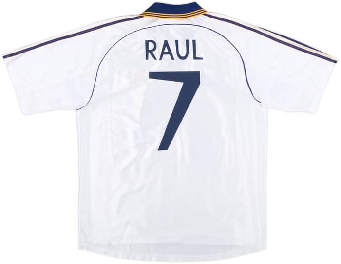 1998-00 Real Madrid Home Shirt Raul #7 - 9/10 - (L)