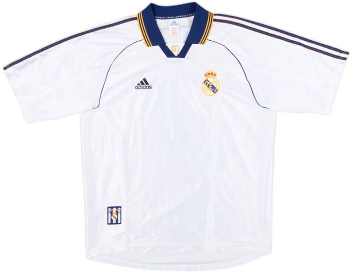 1998-00 Real Madrid Home Shirt Raul #7 - 9/10 - (L)