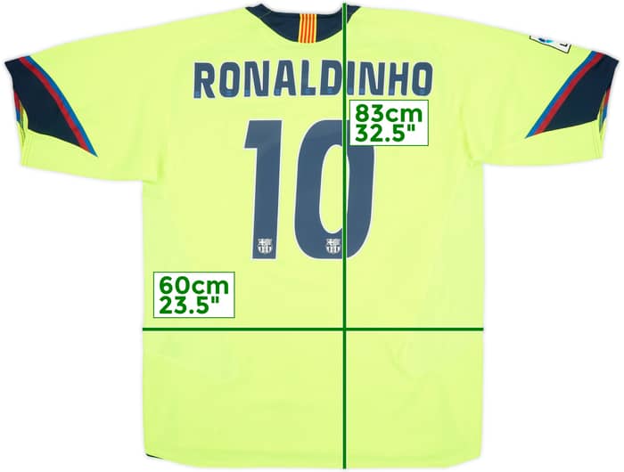 2005-06 Barcelona Away Shirt Ronaldinho #10 - 9/10 - (XL)