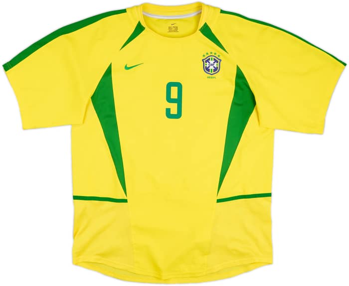 2002-04 Brazil Home Shirt Ronaldo #9 - 5/10 - (L)