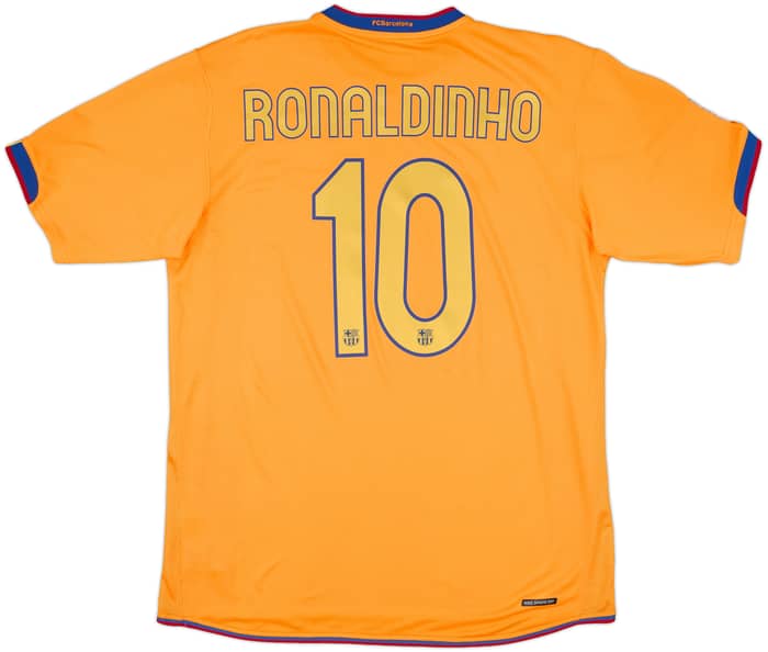 2006-08 Barcelona Away Shirt Ronaldinho #10 - 9/10 - (L)