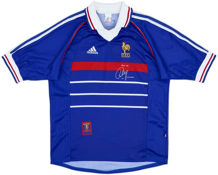 1998-00 France 'Pour Toi Youri Djorkaeff' Home Shirt - 8/10 - (M)