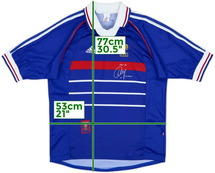 1998-00 France 'Pour Toi Youri Djorkaeff' Home Shirt - 8/10 - (M)