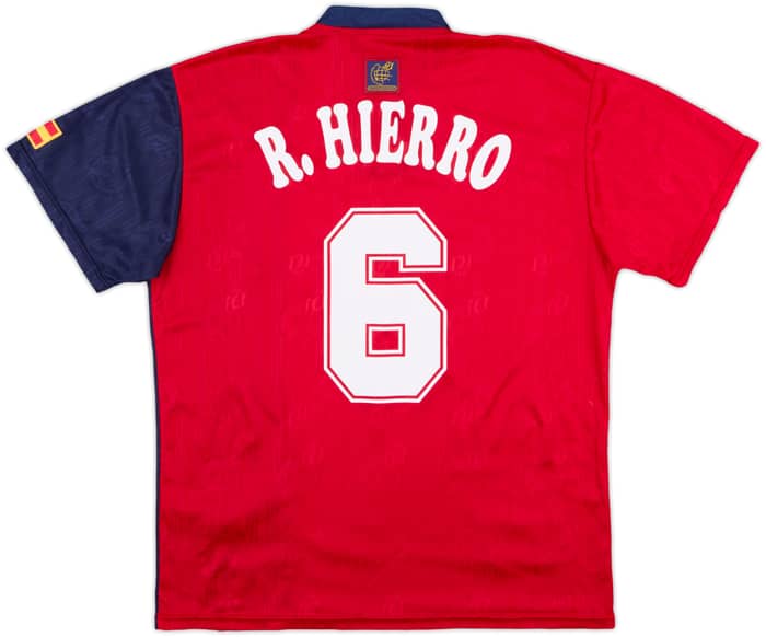 1996-98 Spain Home Shirt R.Hierro #6 - 8/10 - (L)
